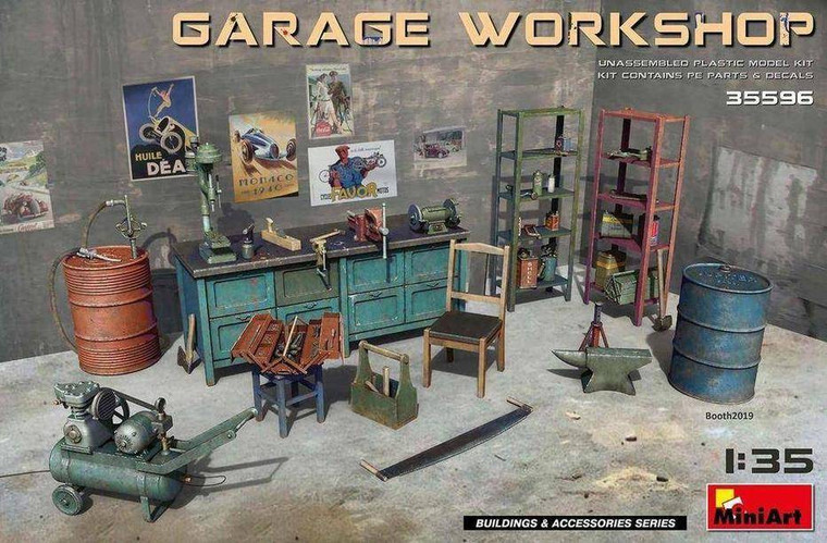  MiniArt 1/35 Garage Workshop Model Kit 