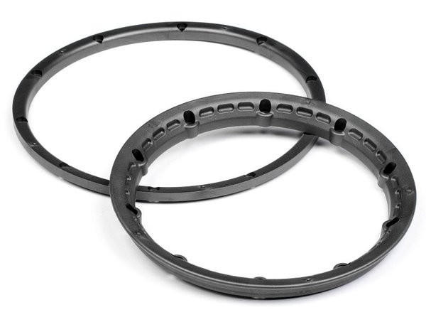  HPI Racing Heavy Duty Bead Lock Rings, gunmetal, 2pcs 