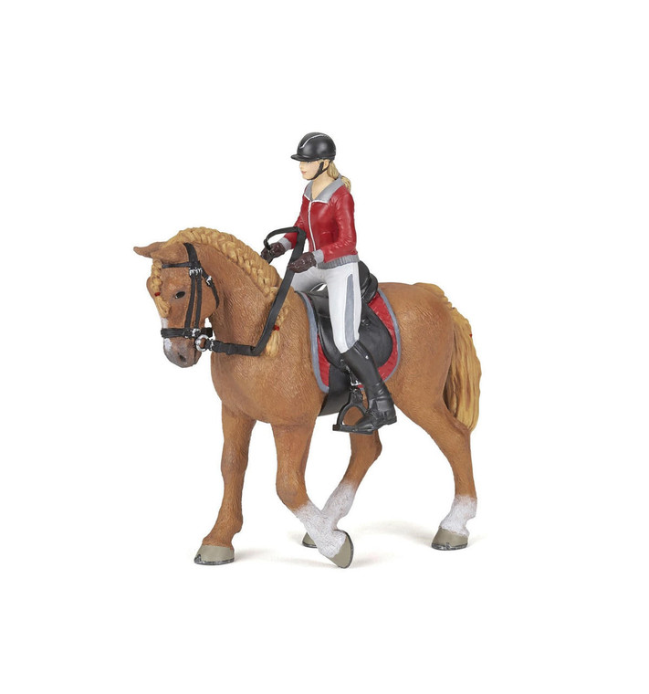  Papo Toys Walking Horse with Riding Girl 