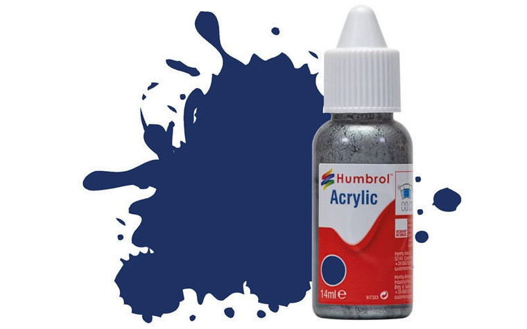  Humbrol 15 14ml Acrylic Gloss Midnight Blue Paint Dropper Bottle 