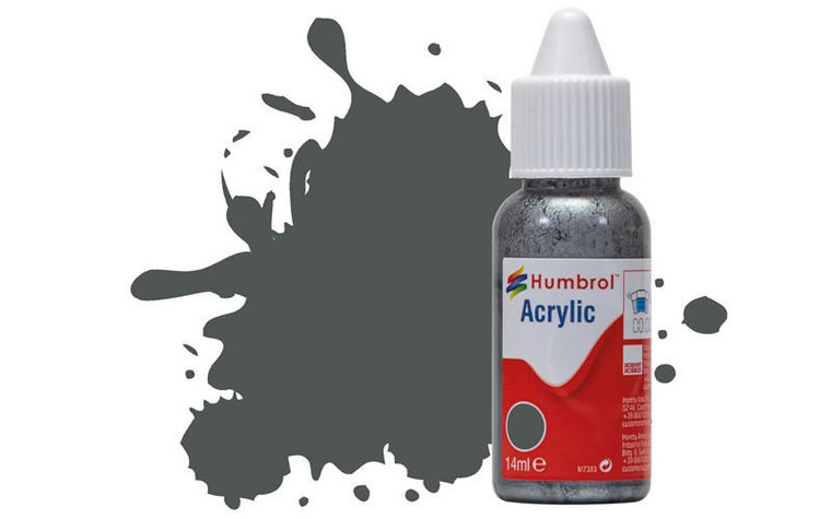 Humbrol 27 14ml Acrylic Matt Sea Grey Paint Dropper Bottle 