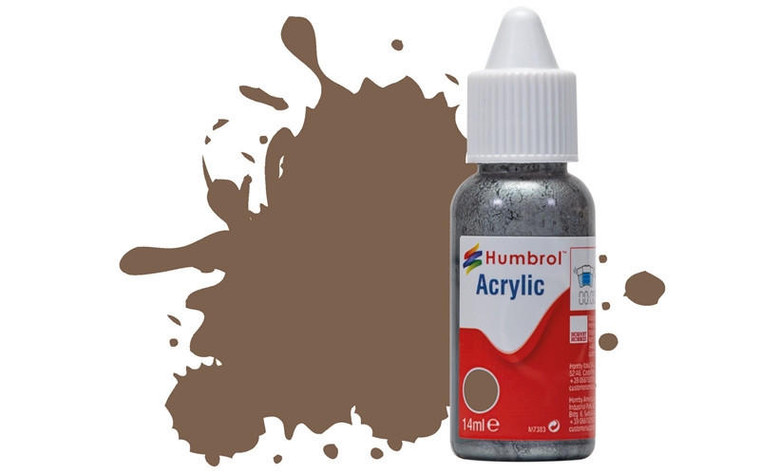  Humbrol 29 14ml Acrylic Matt Dark Earth Paint Dropper Bottle 