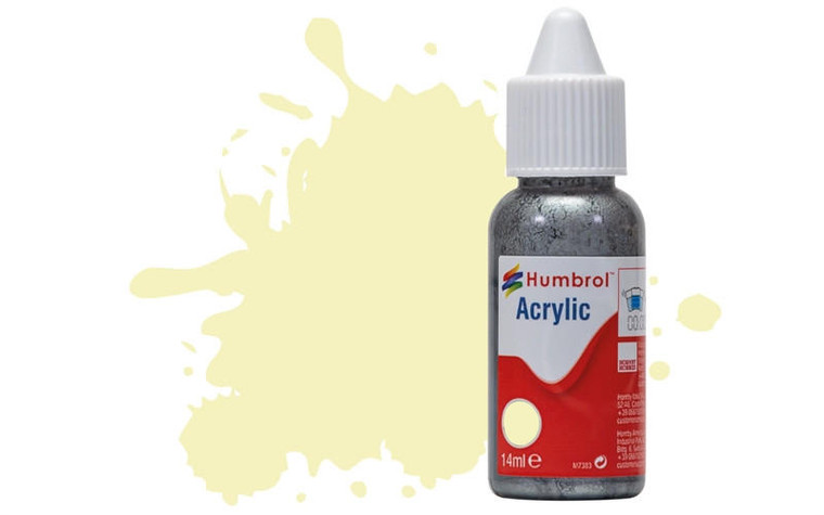  Humbrol 41 14ml Acrylic Gloss Ivory Paint Dropper Bottle 