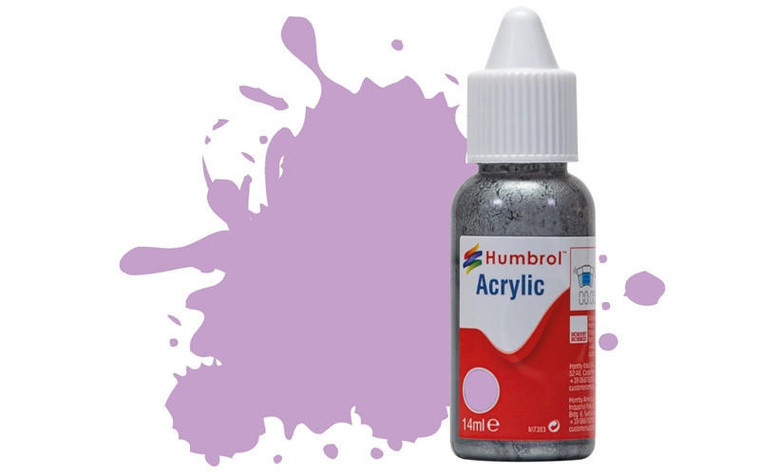  Humbrol 42 14ml Acrylic Matt Pastel Violet Paint Dropper Bottle 