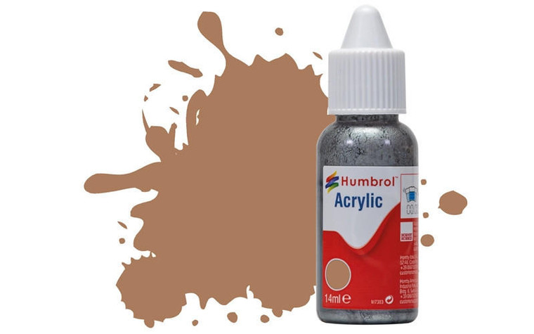  Humbrol 118 14ml Acrylic Matt US Tan Paint Dropper Bottle 