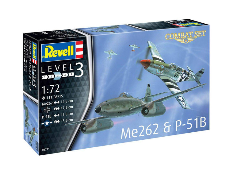  Revell 1/72 Combat Set - Messerschmitt Me 262 & P-51B Mustang 