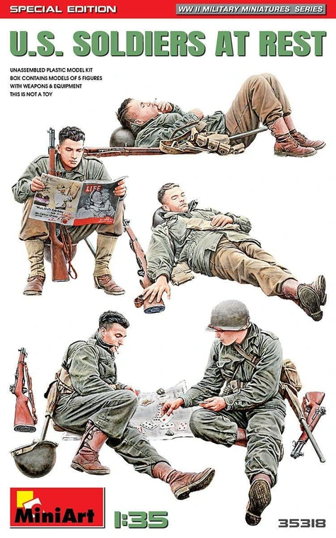  MiniArt 1/35 US Soldiers at Rest Special Edition Model Figures 