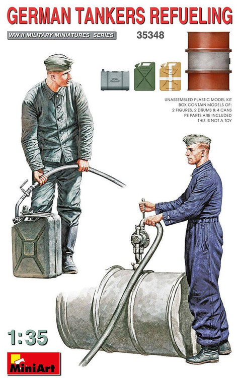  MiniArt 1/35 German Tankers Refuelling Model Figures 