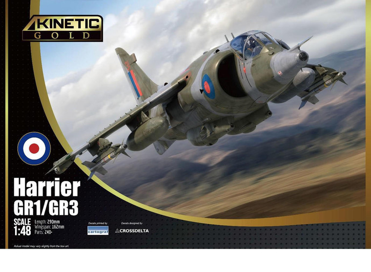  Kinetic 1/48 BAe Harrier GR1/GR3 Model Kit 