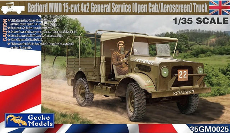  Gecko Models 1/35 Bedford MWD 15-CWT General Service Model Kit 