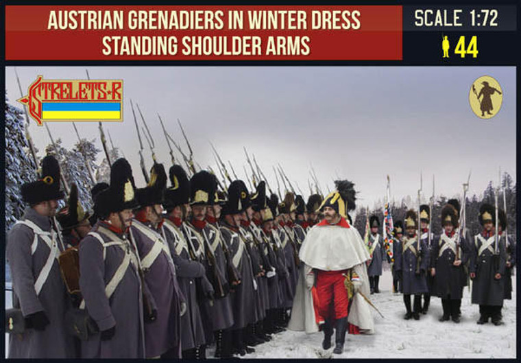  Strelets 1/72 Austrian Grenadiers Winter Shoulder Arms Model Figures 