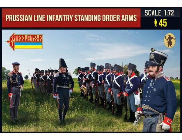  Strelets 1/72 Prussian Line Infantry Standing Order Arms Model Figures 