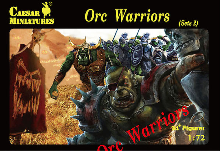  Caesar Miniatures 1/72 Fantasy Orc Warriors Set 2 Model Figures 