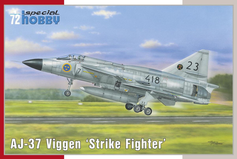  Special Hobby 1/72 AJ-37 Viggen Strike Fighter Model Kit 
