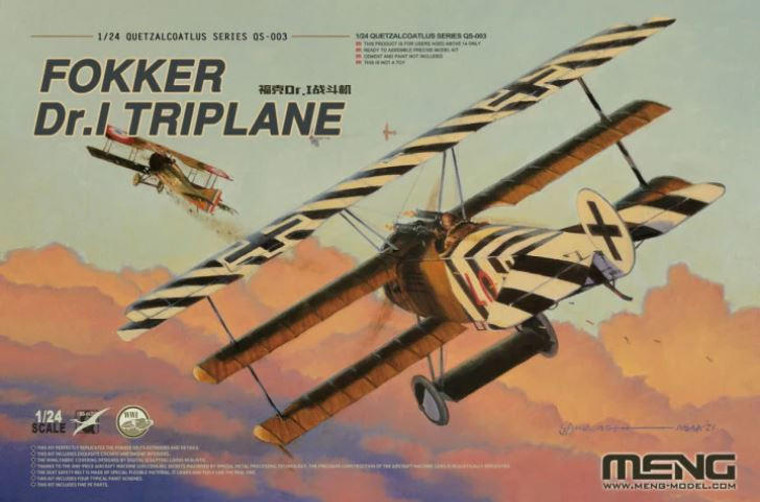  Meng Models 1/24 Fokker Dr.I Triplane Model Kit 
