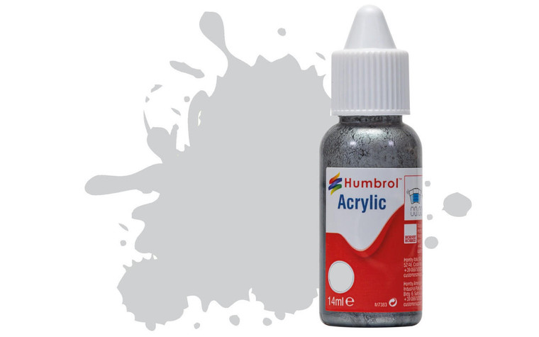  Humbrol 64 14ml Acrylic Matt Light Grey Paint Dropper Bottle 
