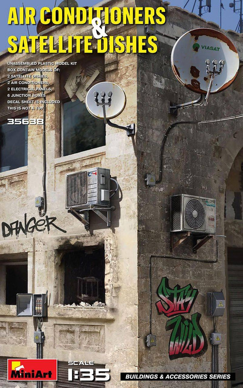  MiniArt 1/35 Air Conditioners & Satellite Dishes 