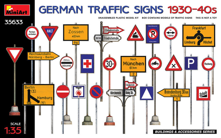  MiniArt 1/35 German Traffic Signs 1930-1940s 