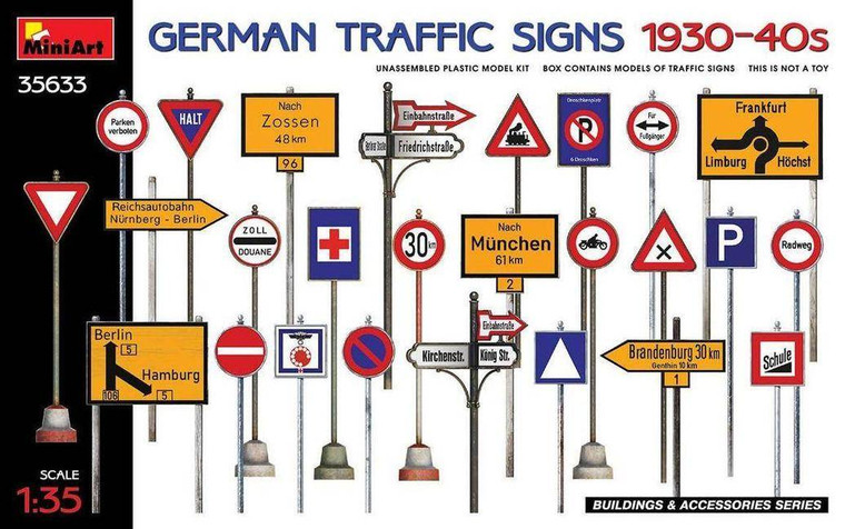  MiniArt 1/35 German Traffic Signs 1930-1940s 