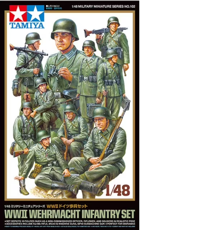  Tamiya 1/48 Wehrmacht Infantry Model Figures 