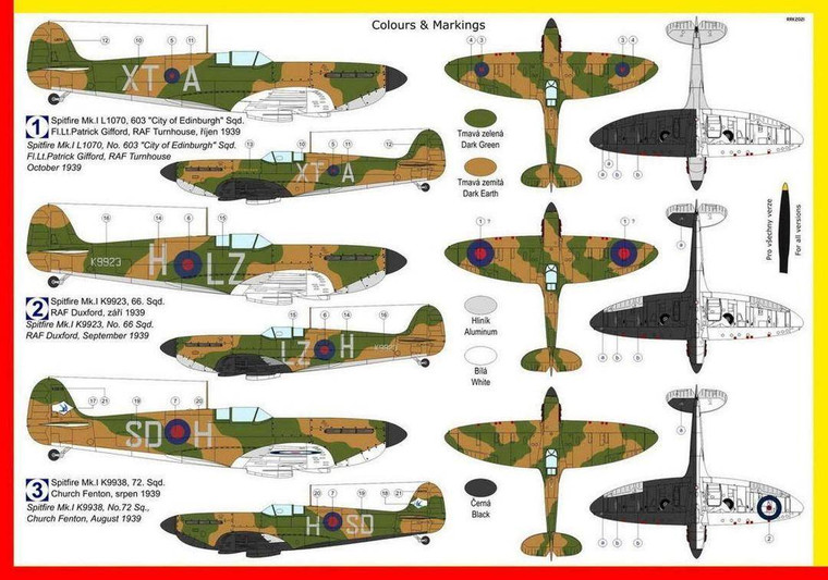  KPM 1/72 Supermarine Spitfire Mk.IA Three Bladed Propeller 