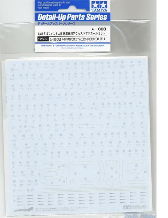  Tamiya 1/48 F-4 Phantom II Stencil Decal Set A 