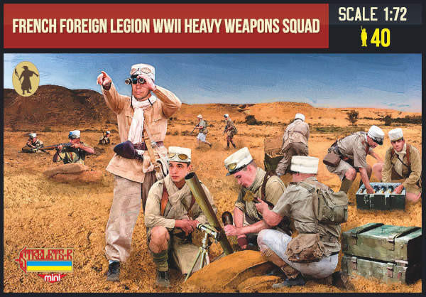  Strelets 1/72 French Foreign Legion WWII Heavy Weapons Model Figures 