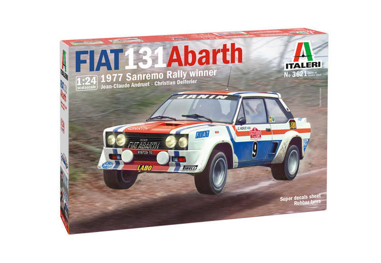  Italeri 1/24 Fiat 131 Abarth 1977 Sanremo Rally Winner 