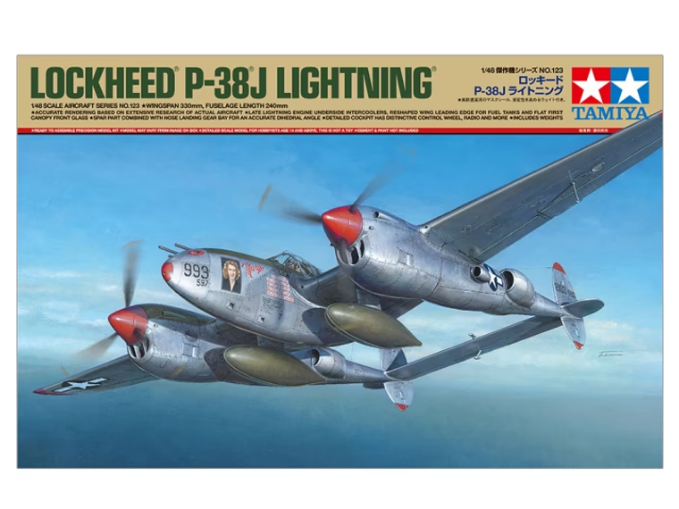  Tamiya 1/48 Lockheed P-38J Lightning 