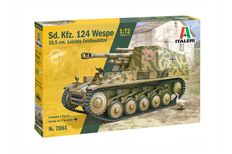  Italeri 1/72 Sd.Kfz.124 Wespe 10.5cm 