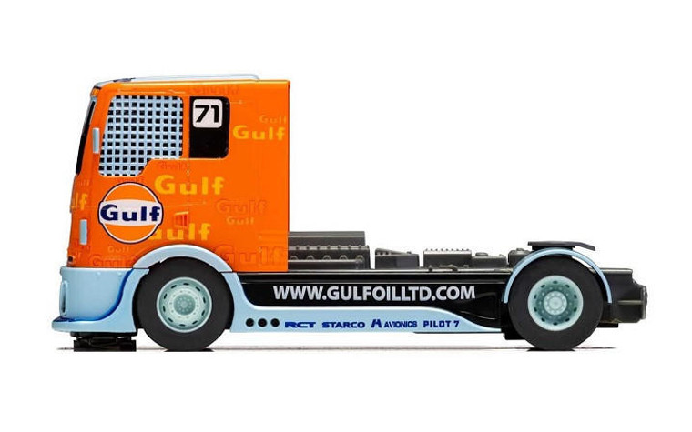  Scalextric Gulf Racing Truck Slot Car 
