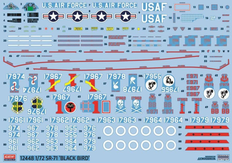  Academy 1/72 Lockheed SR-71 Blackbird Model Kit 