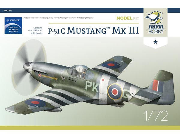  Arma Hobby 1/72 NAA P-51C Mustang Mk.III RAF 