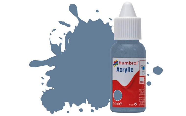  Humbrol 157 14ml Acrylic Matt Azure Blue Paint Dropper Bottle 