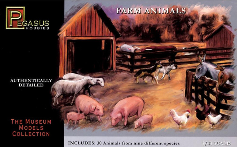  Pegasus Hobbies 1/48 Farm Animals Model Figures 