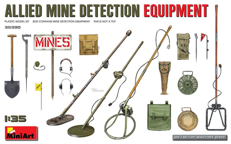  MiniArt 1/35 Allied Mine Detection Equipment Model Kit 