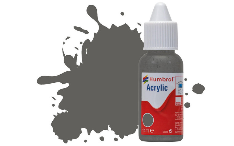  Humbrol 31 14ml Acrylic Matt Slate Grey Paint Dropper Bottle 