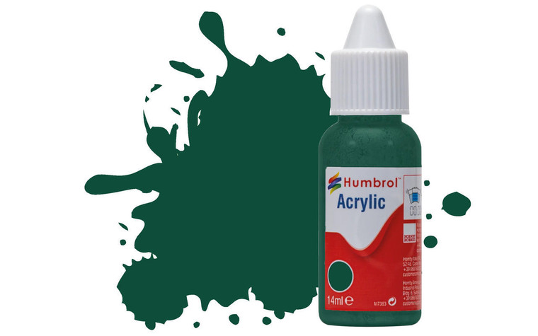  Humbrol 149 14ml Acrylic Matt Dark Green Dropper Bottle 