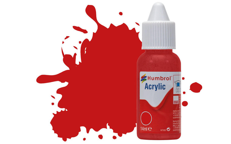  Humbrol 220 14ml Gloss Italian Red Dropper Bottle 