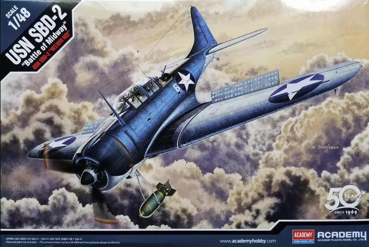  Academy 1/48 Douglas SBD-2 Dauntless "Midway" US Navy Model Kit 