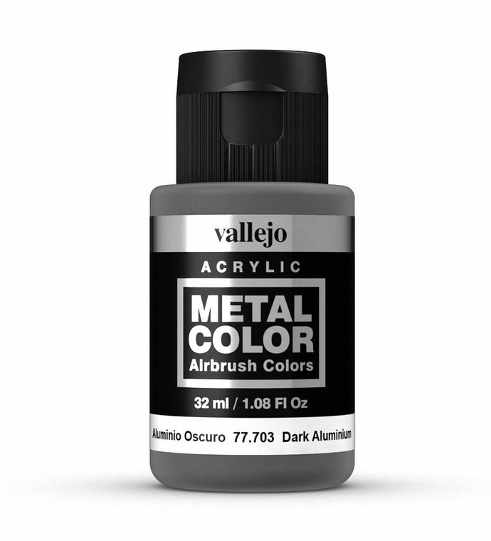  Vallejo Metal Color 703 32ml Dark Aluminium Acrylic Paint 