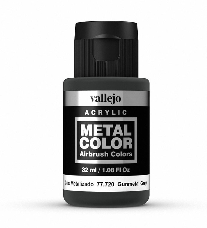  Vallejo Metal Color 720 32ml Gunmetal Acrylic Paint 