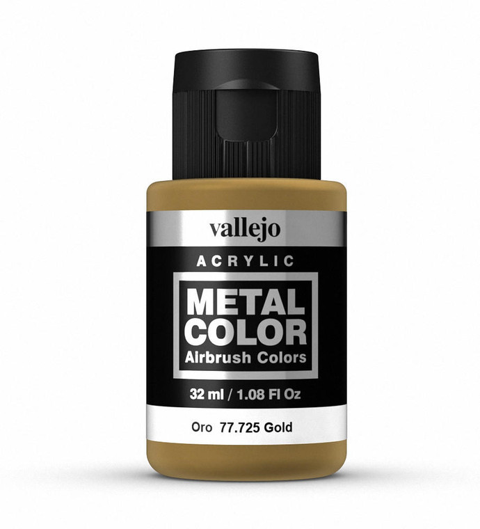  Vallejo Metal Color 725 32ml Gold Acrylic Paint 