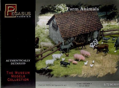  Pegasus Hobbies 1/72 Farm Animals Model Figures 