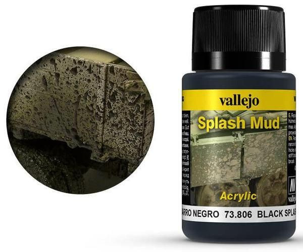  Vallejo Acrylic Weathering Effects 40ml Black Splash Mud 