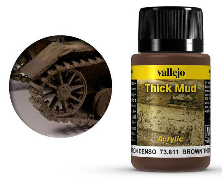  Vallejo Acrylic Weathering Effects 40ml Brown Thick Mud 