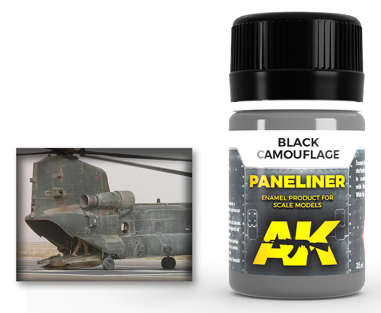  AK Interactive Paneliner for Black Camouflage 