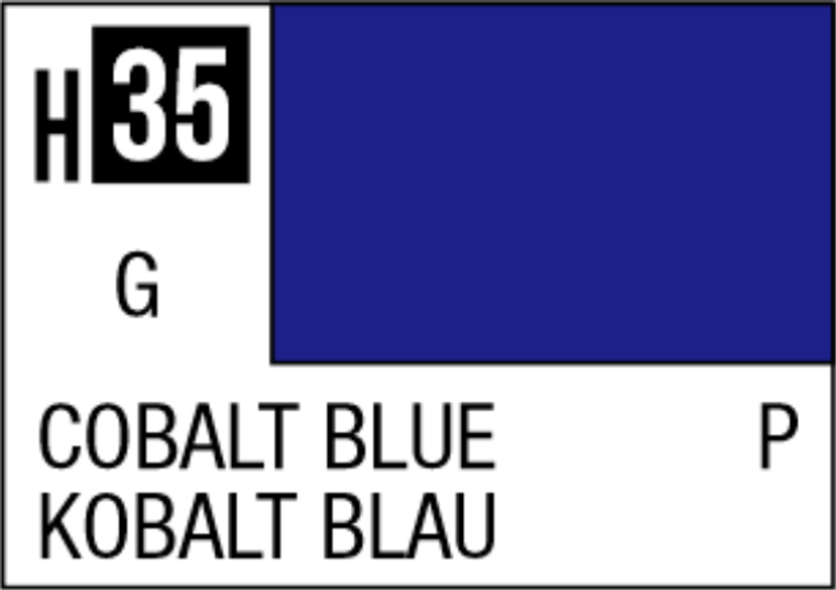  Mr Hobby Aqueous Hobby Colour 10ml 035 Cobalt Blue Gloss Acrylic Paint 