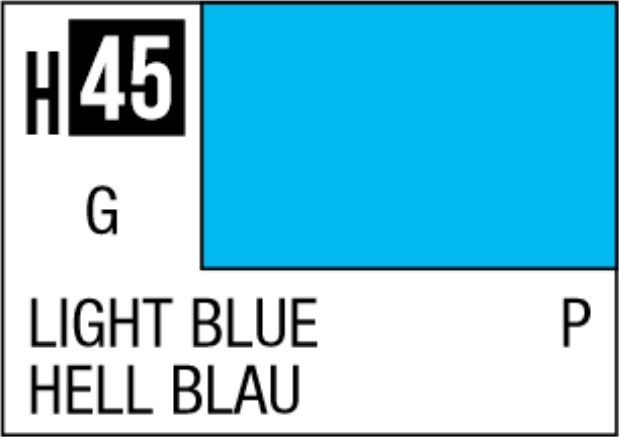  Mr Hobby Aqueous Hobby Colour 10ml 045 Light Blue Gloss Acrylic Paint 