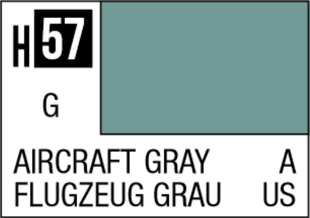  Mr Hobby Aqueous Hobby Colour 10ml 057 Aircraft Gray Gloss Acrylic Paint 